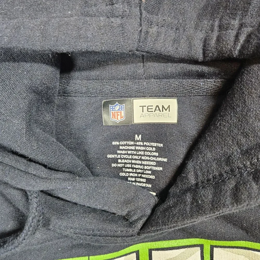 Seattle Seahawks Mens M Team Blue Football NFL Team Hoodie Pullover